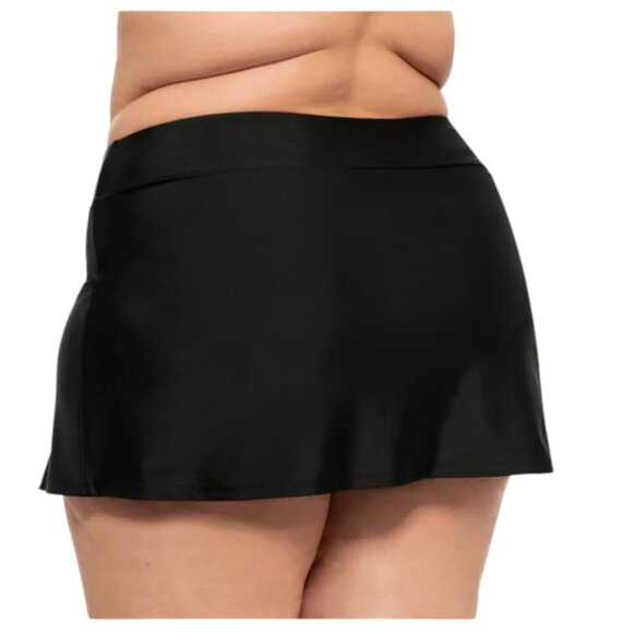 NWOT Christina High Waist Swim Skirt | Black - Picture 3 of 6